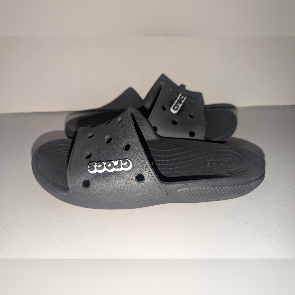 Crocs Black Slide Sandals - Picture 3 of 8